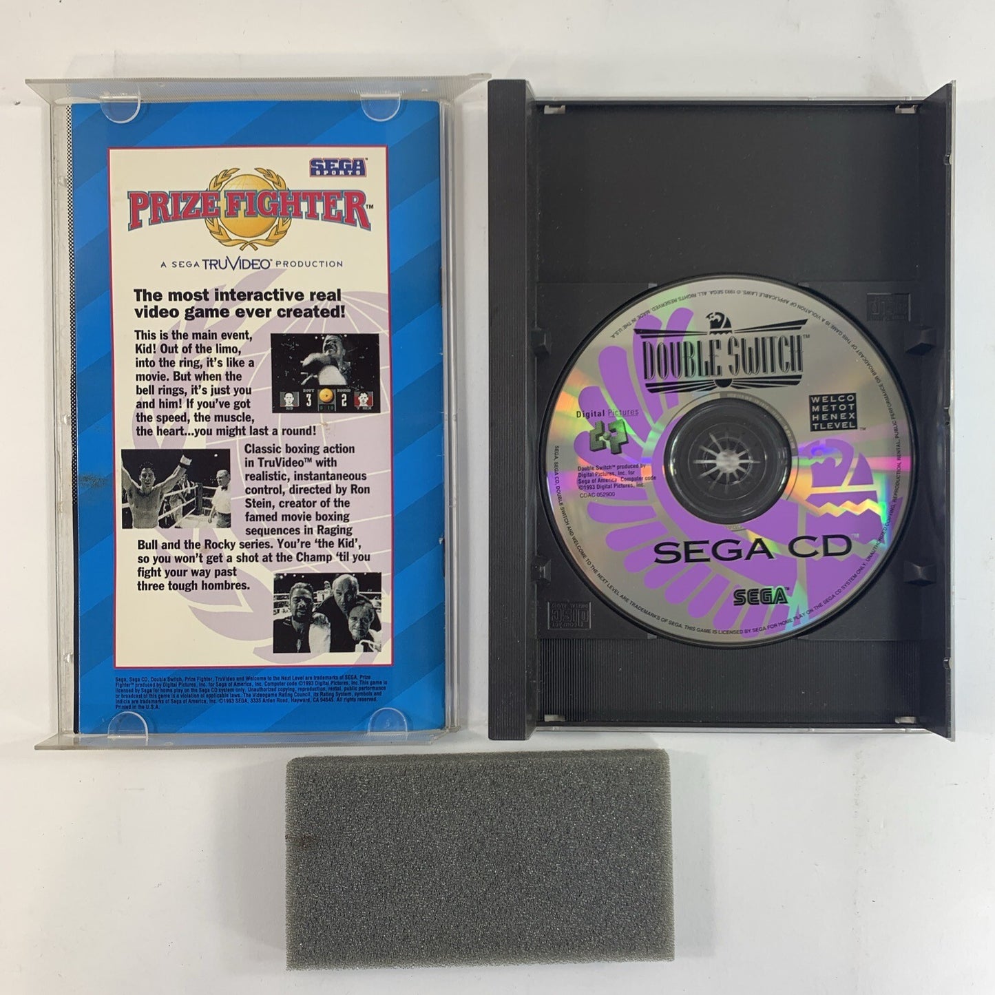 Double Switch (Sega CD 1993) Game Case Manual Registration Card CIB  Corey Haim