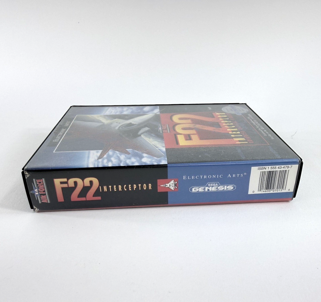 F22 Interceptor (Sega Genesis, 1991) Game, Case, Manual - Tested and Working