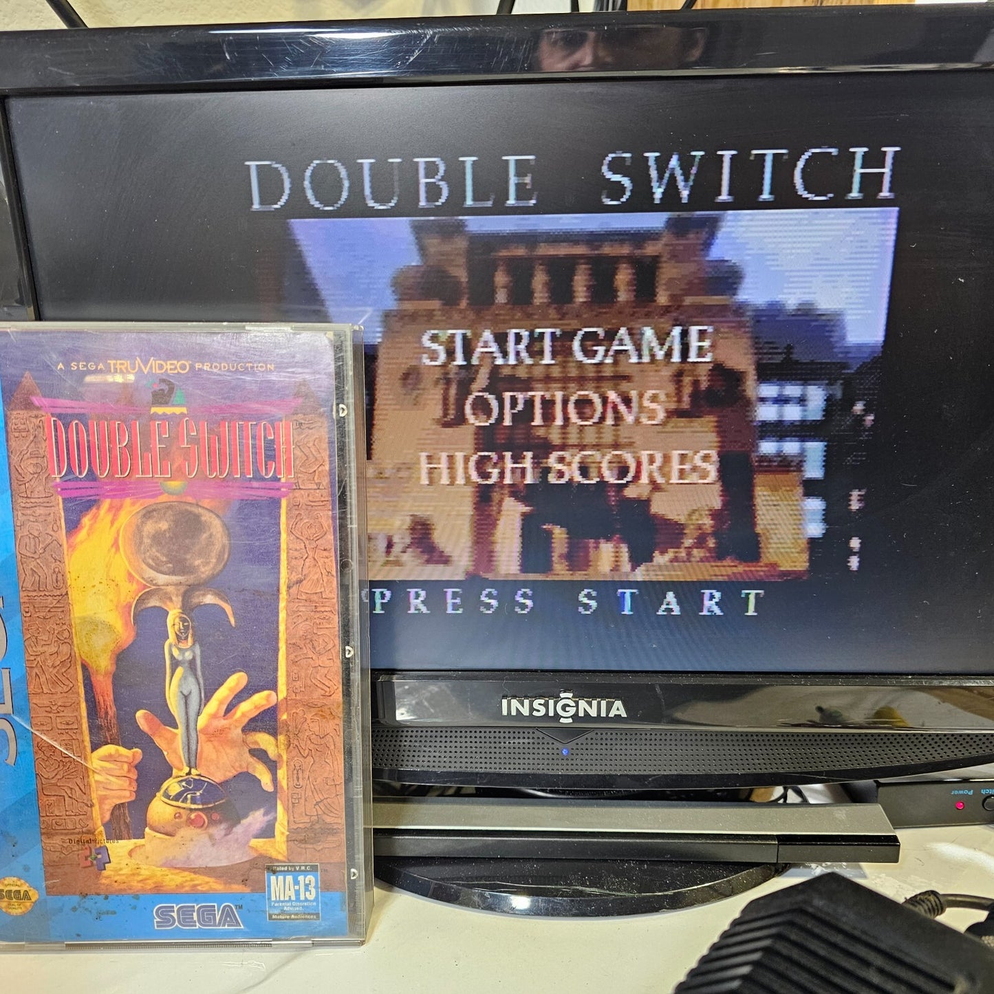 Double Switch (Sega CD 1993) Game Case Manual Registration Card CIB  Corey Haim