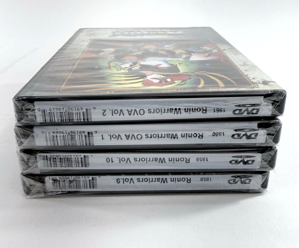 Ronin Warriors Vol. 9 & 10 + OVA 1 & 2 (DVD, 2002) Bandai - New, Factory Sealed