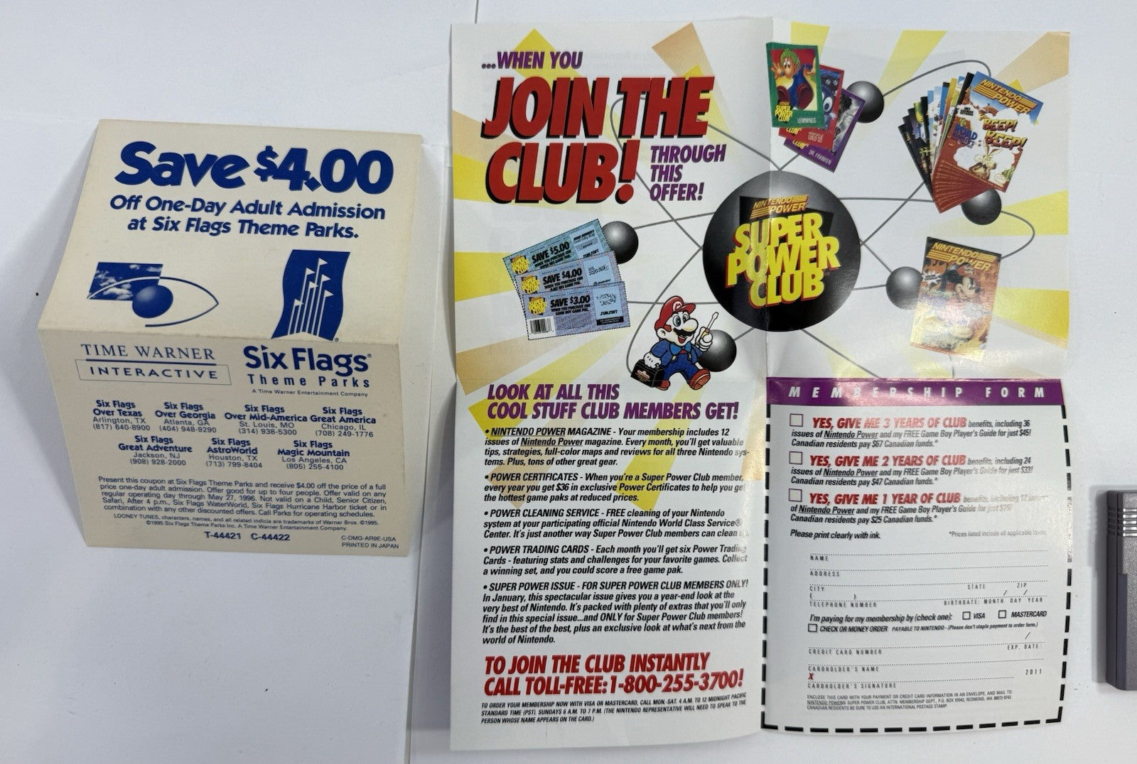 Primal Rage (Nintendo GameBoy, 1995) Game Box Manual Inserts - Tested & Working