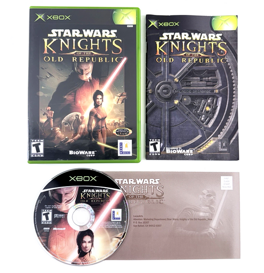 Star Wars Knights of the Old Republic (Xbox, 2003) Game Case Manual Registration