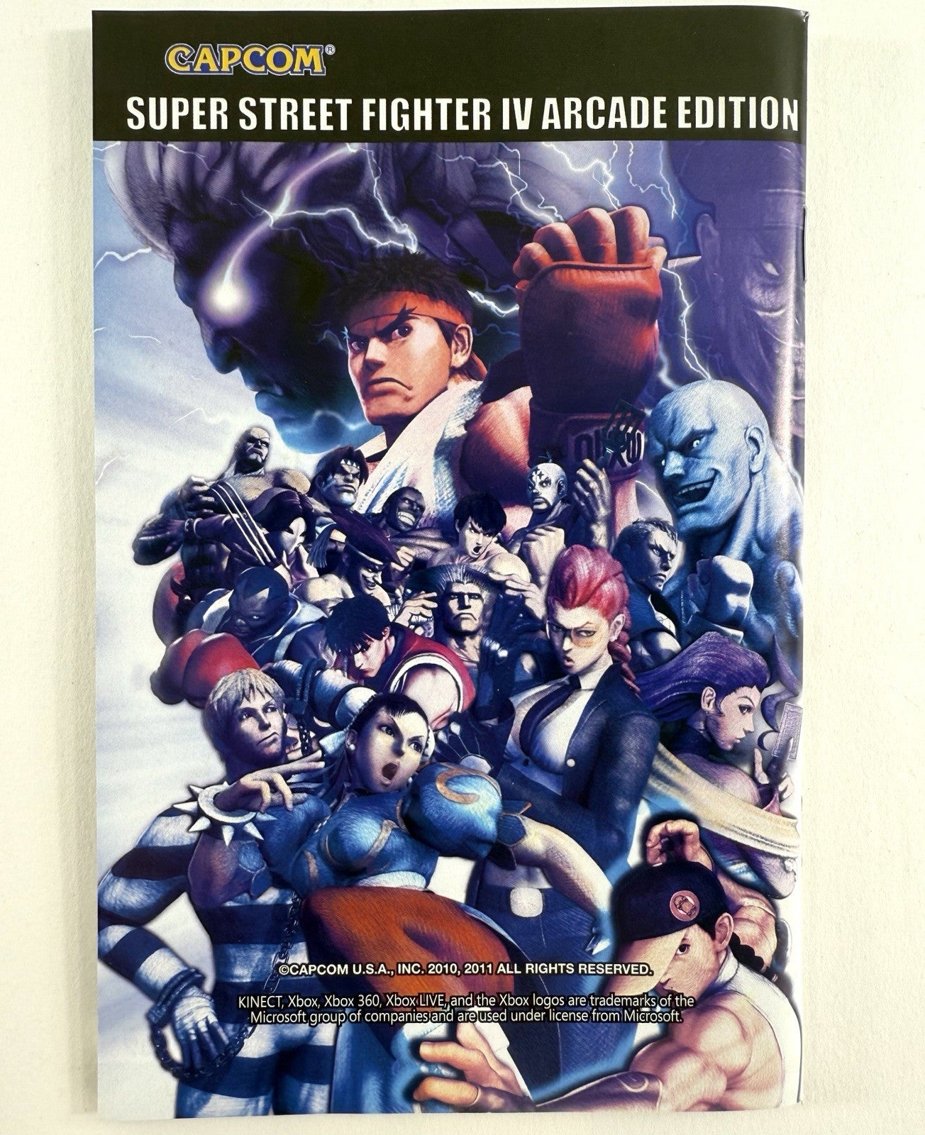 Super Street Fighter IV: Arcade Edition (Xbox 360, 2011) Game Case Manual
