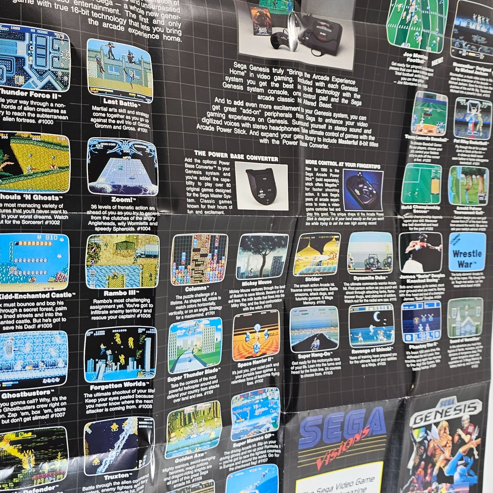 Sega Genesis Original Sega Visions Promo Poster Insert - Video Game Advertising