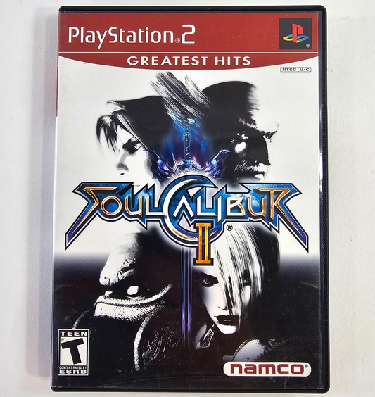 Soul Calibur II (PlayStation 2, 2003) Game Case Manual Registration - Tested