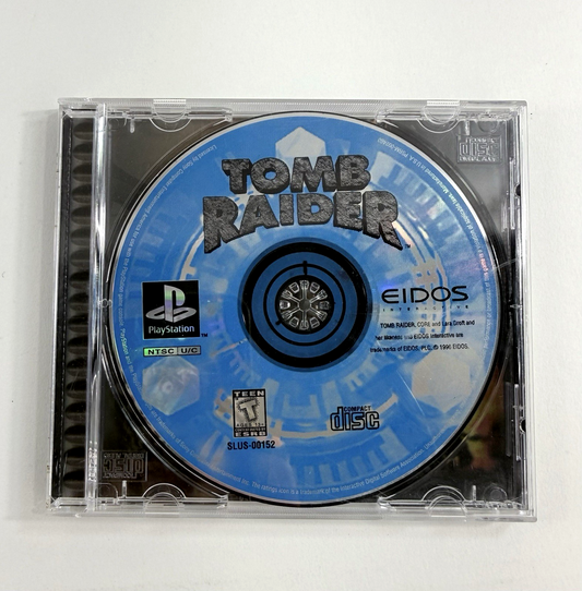 Tomb Raider (Sony PlayStation 1, 1996) Game and Case - Tested and Working
