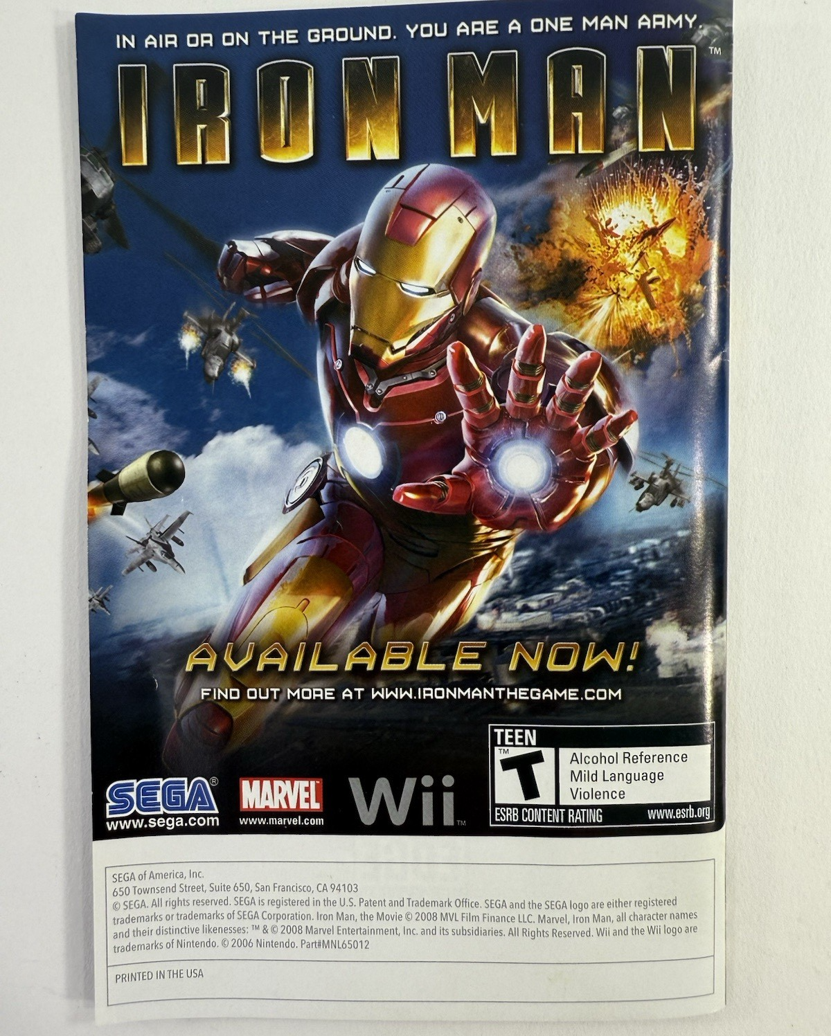 The Incredible Hulk (Nintendo Wii, 2008) Game Case Manual - Tested and Working