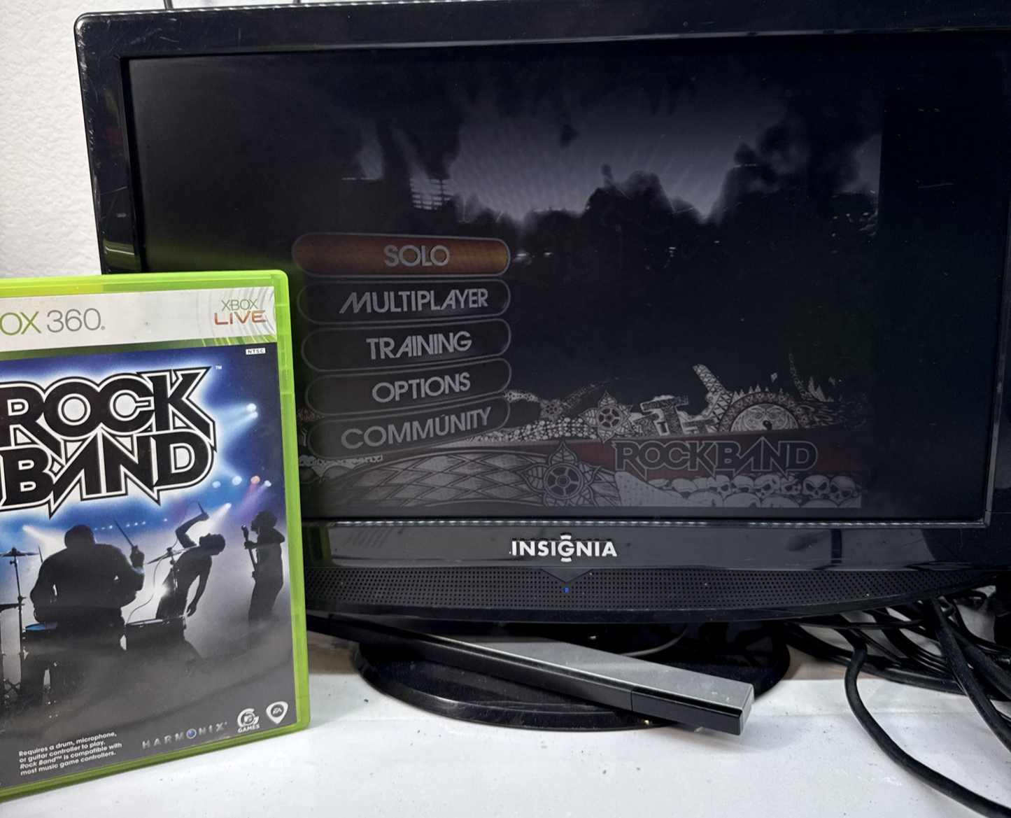 Rock Band (Microsoft Xbox 360, 2007) Game Case Manual - Tested and Working