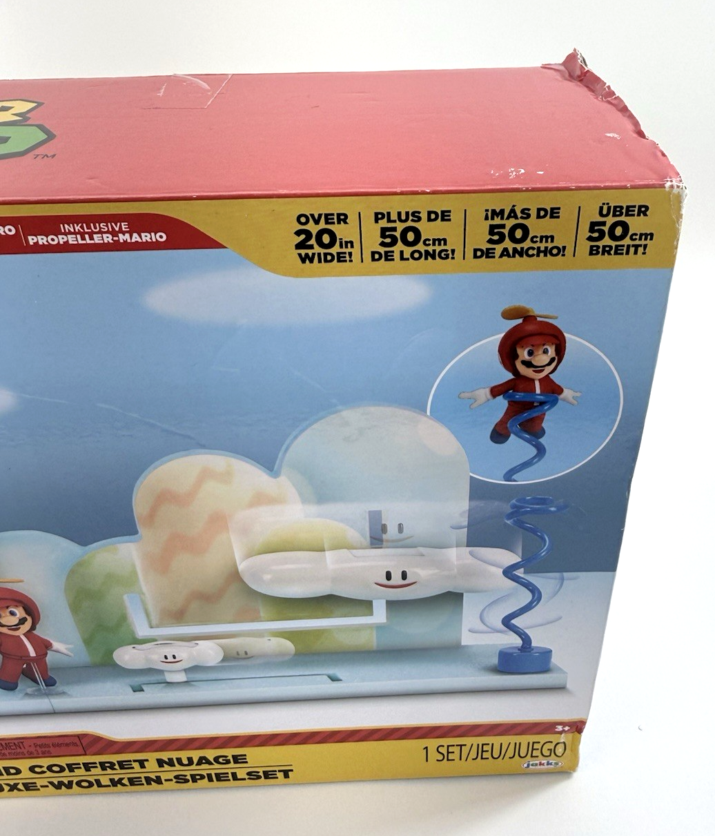 Jakks Pacific 2021 Super Mario Deluxe Cloud Playset - New, Factory Sealed