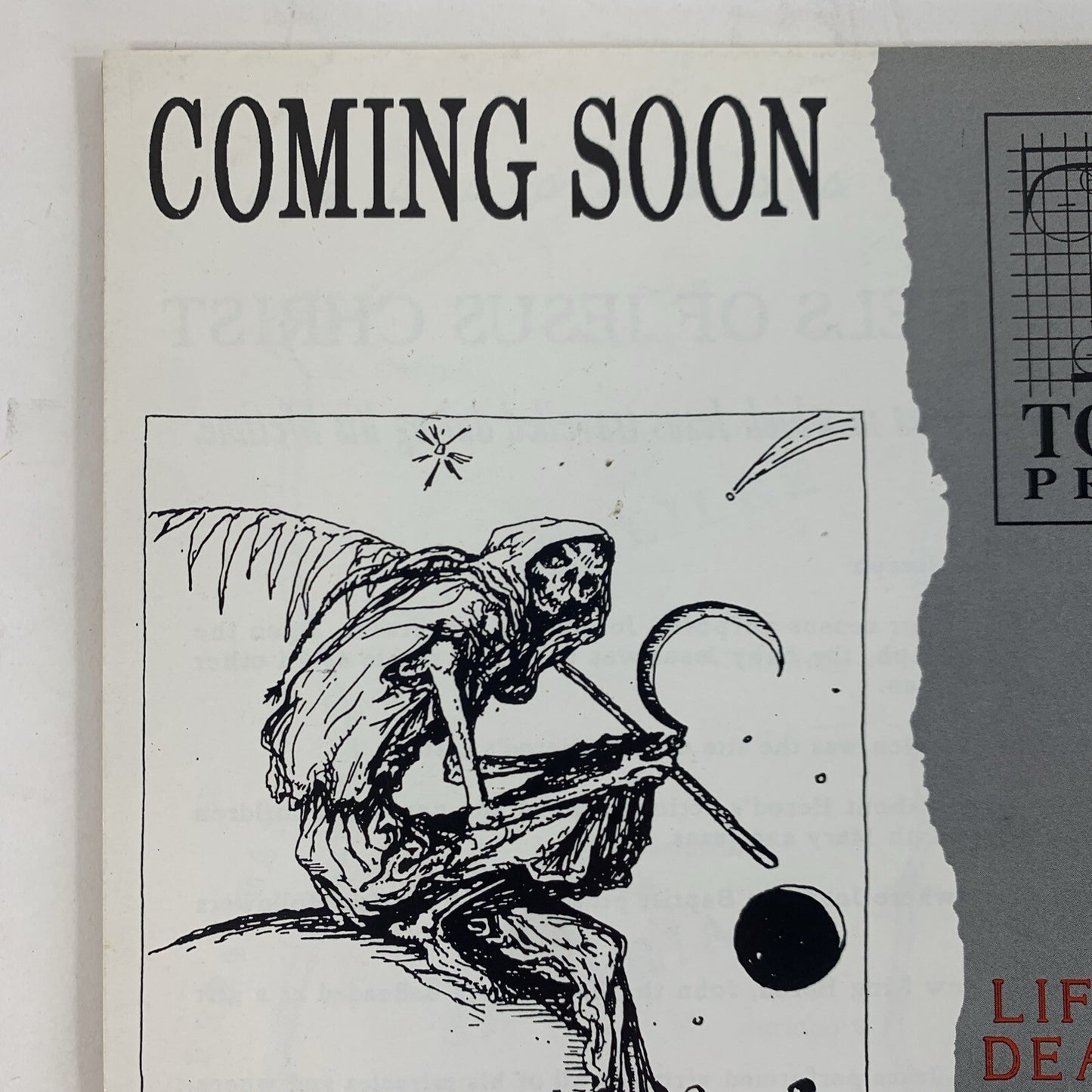 Life and Death of Jesus Christ #1 (Tome Press, 1991) Canadian Religious Comic