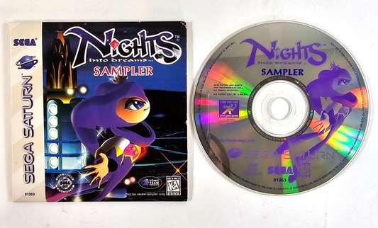 Nights Into Dreams Sampler (Sega Saturn, 1996) Exclusive Promo Disc