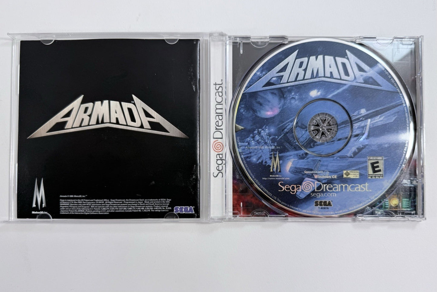 Armada (Sega Dreamcast, 1999) Game, Case, Manual - Tested and Working
