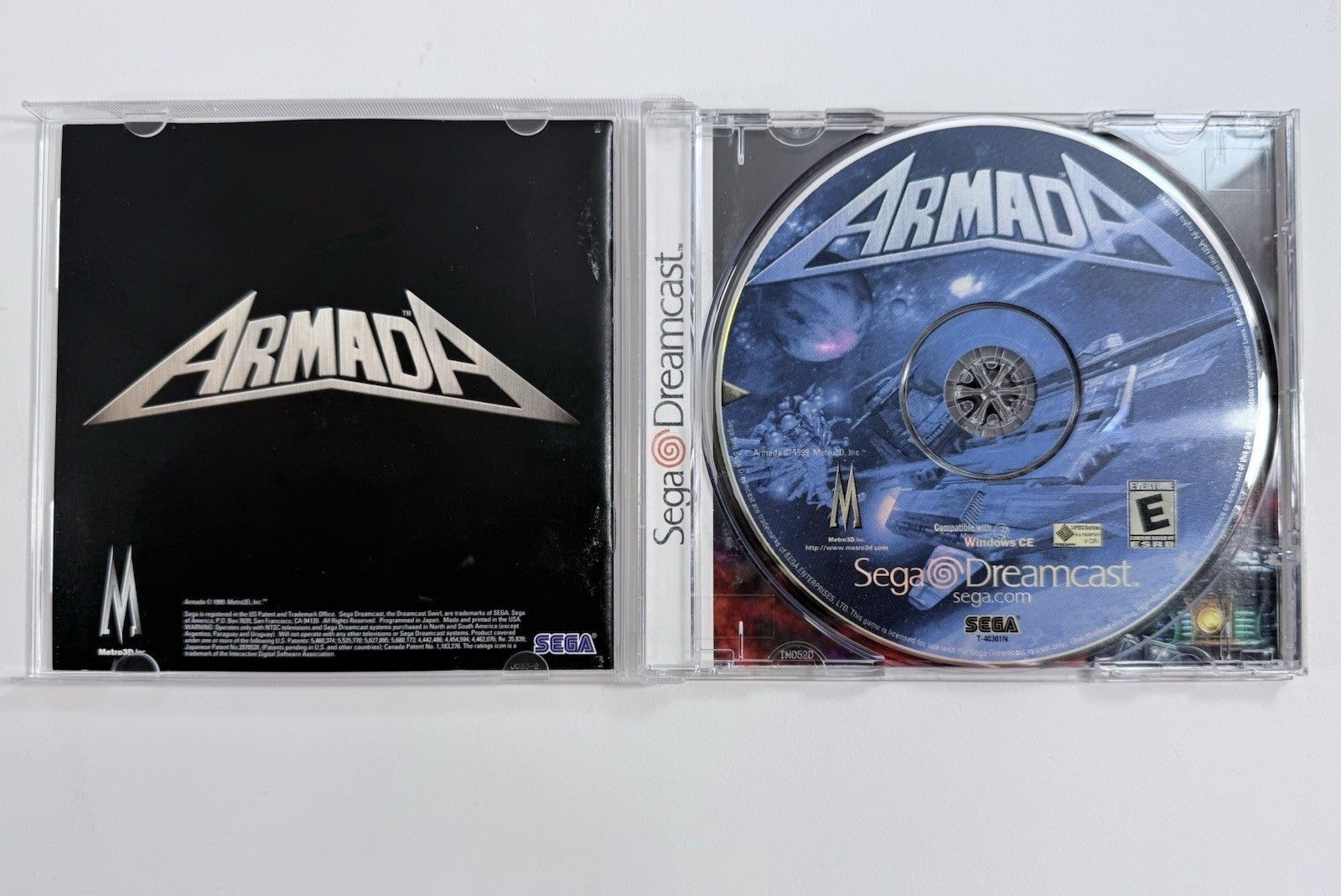 Armada (Sega Dreamcast, 1999) Game, Case, Manual - Tested and Working