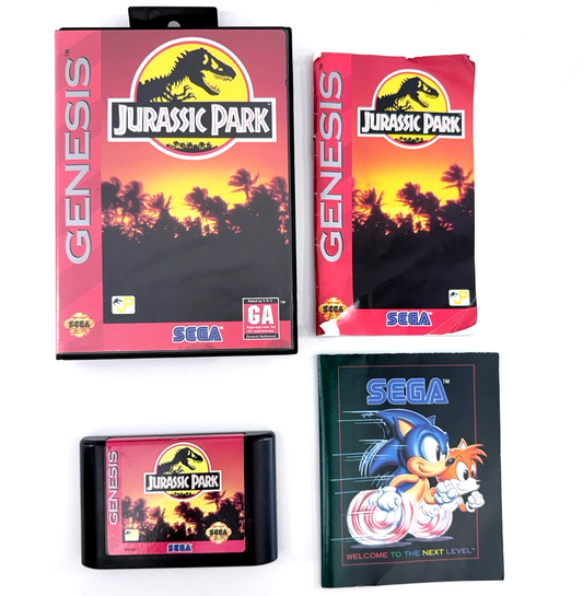 Jurassic Park (Sega Genesis, 1993) Game Case Manual Poster - Tested and Working