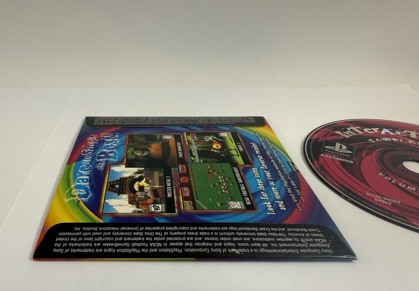 PlayStation Interactive Sampler Vol. 3 (Sony PlayStation 1, 1996) Game & Sleeve