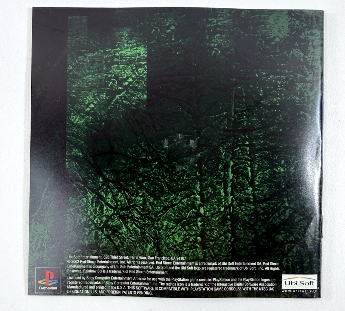 Tom Clancy's Rainbow Six: Lone Wolf (Sony PlayStation 1, 2002) Game Case Manual