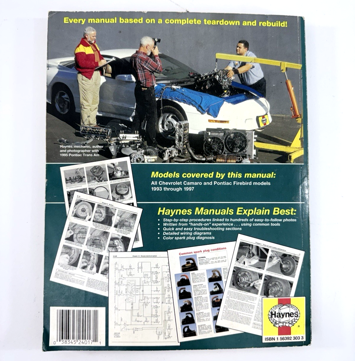 Haynes Automotive Repair Manual 24017 Chevrolet Camaro Pontiac Firebird 1993-97