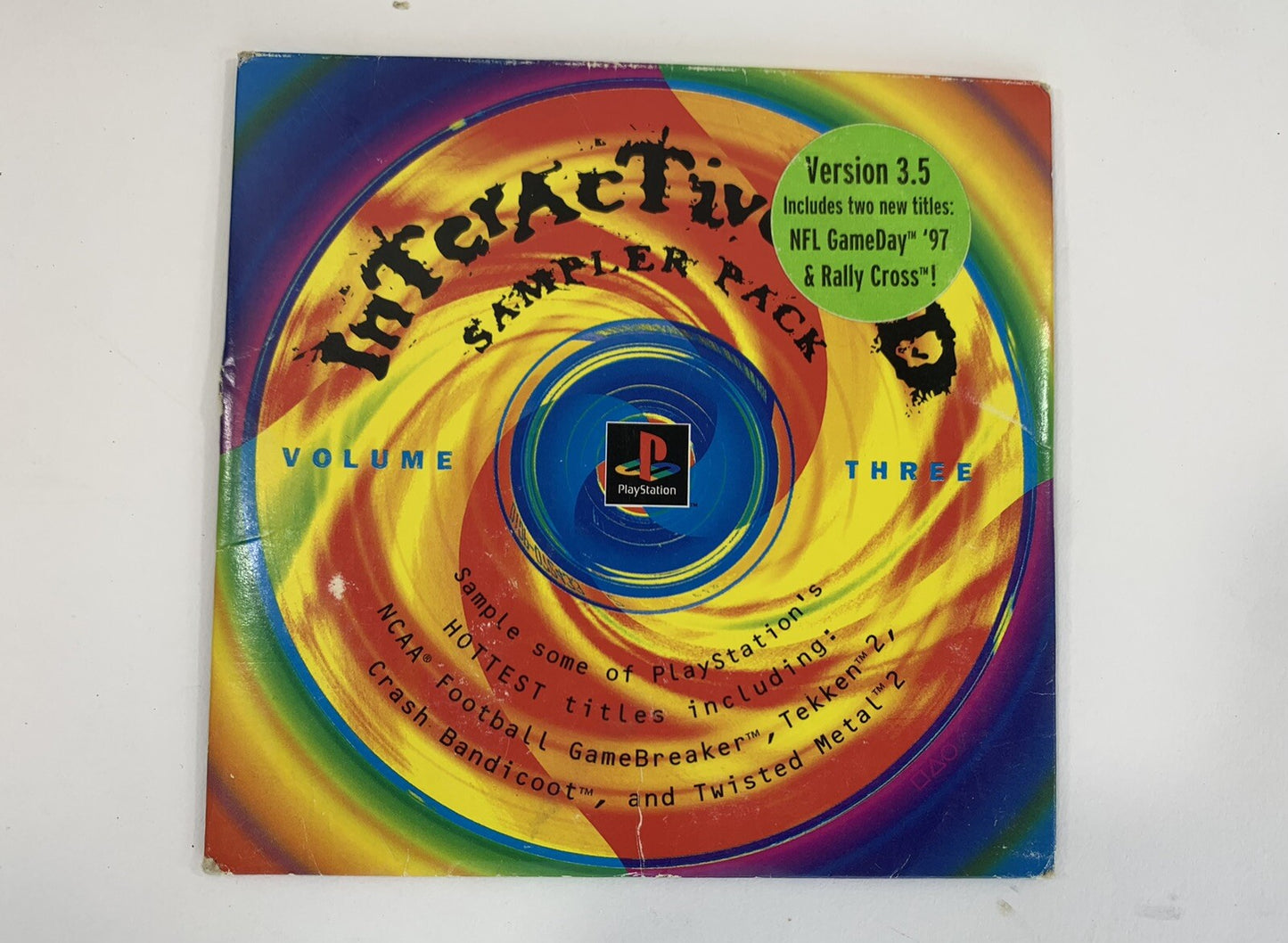 PlayStation Interactive Sampler Vol. 3 (Sony PlayStation 1, 1996) Disc & Sleeve