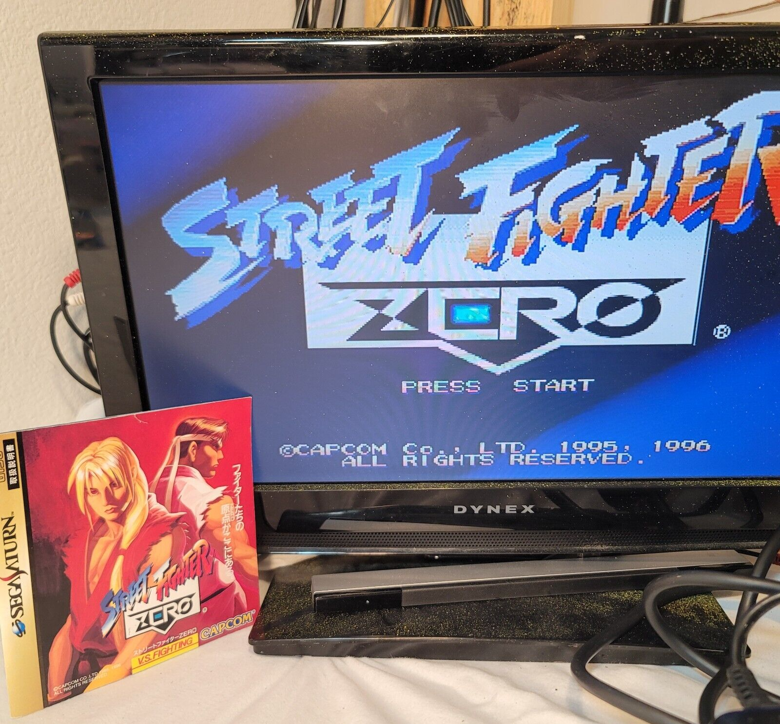 Street Fighter Zero (JP Sega Saturn, 1996) Disc and Manual - Tested and Working