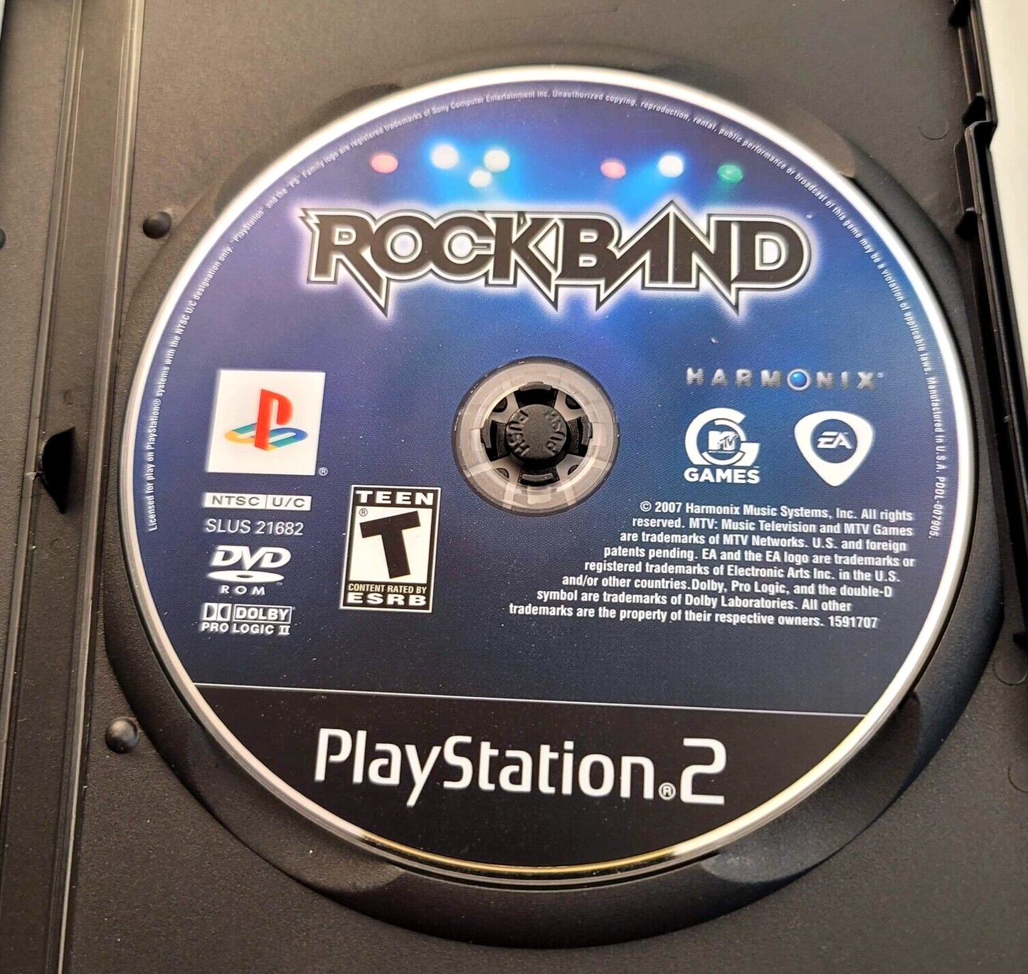 Rock Band (Sony PlayStation 2, 2007) Game Case Manual - Tested and Working