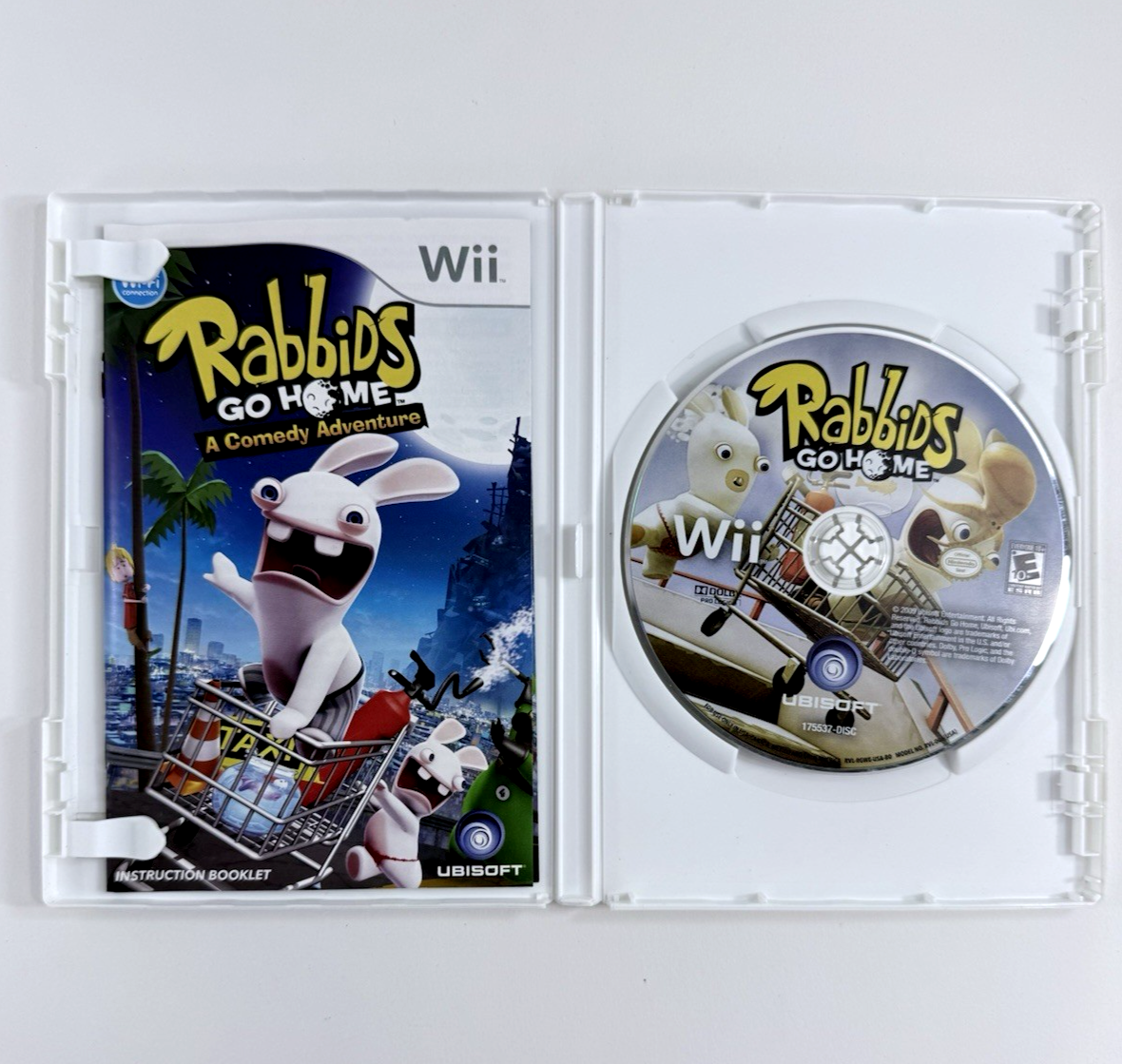 Rabbids Go Home (Nintendo Wii, 2009) Game, Case, Manual, and Insert - Tested