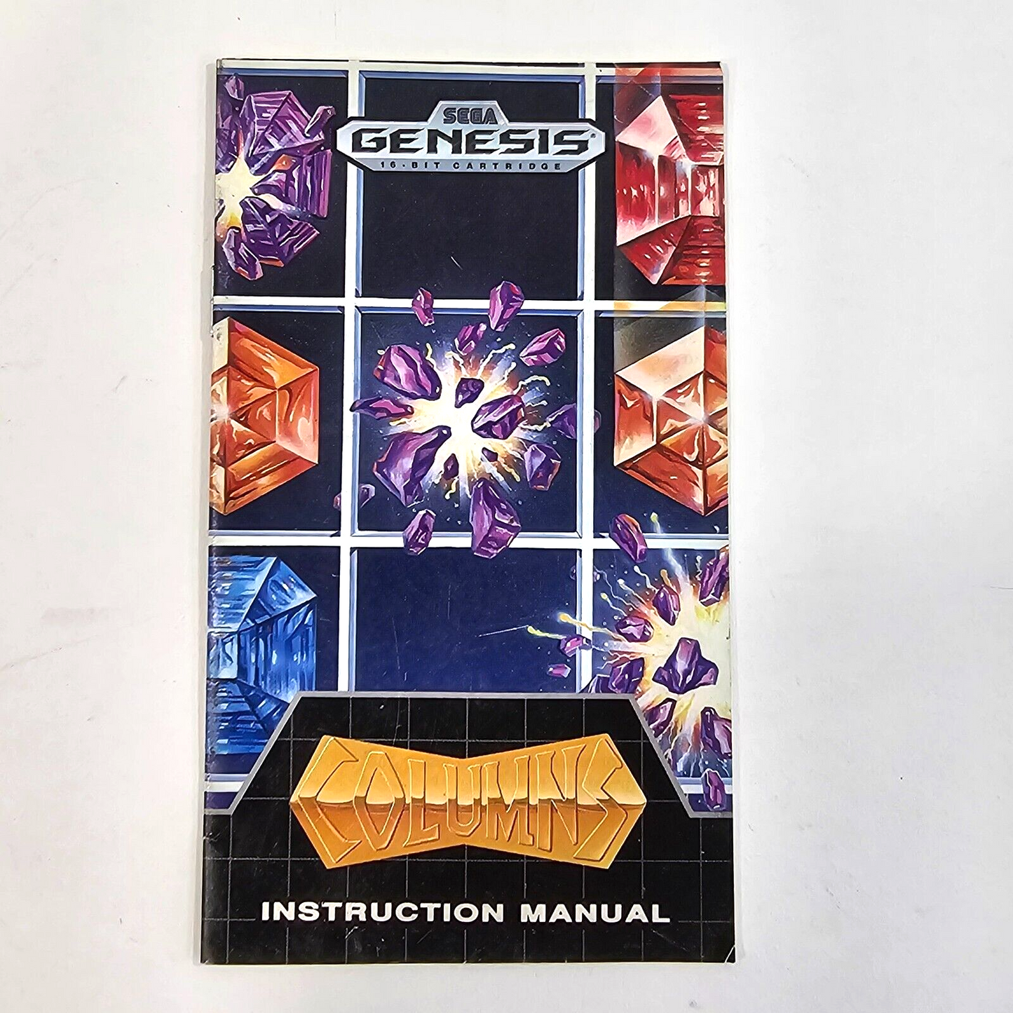Columns (Sega Genesis, 1990) Game and Manual - Tested and Working