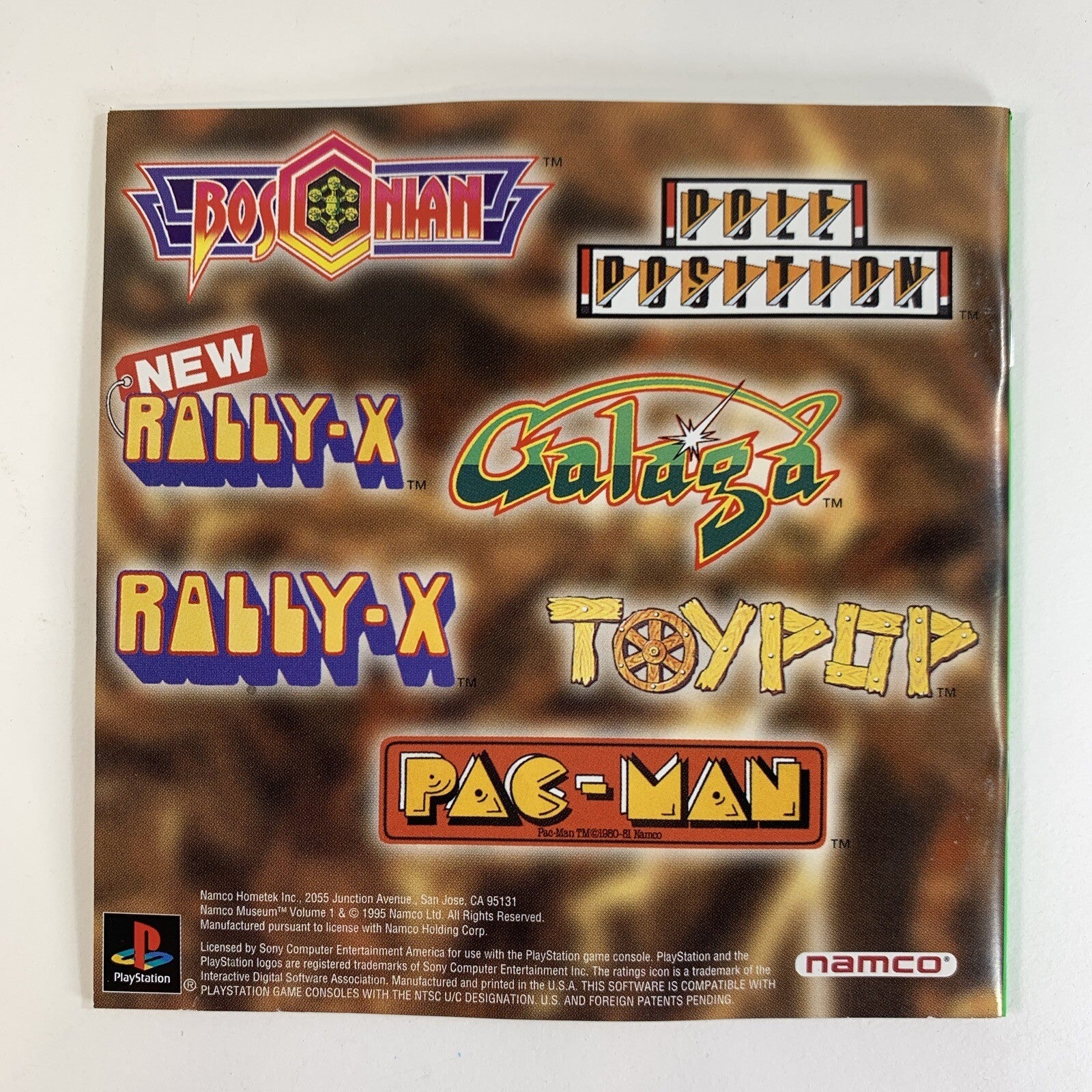 Namco Museum Vol. 1 (Sony PlayStation 1, 1995) Game Case Manual Registration CIB