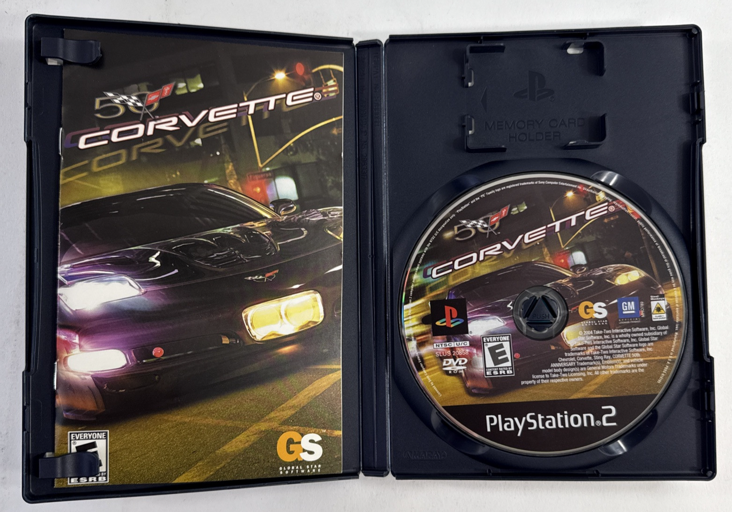 Corvette (Sony PlayStation 2, 2004) Game Case Manual - Tested and Working