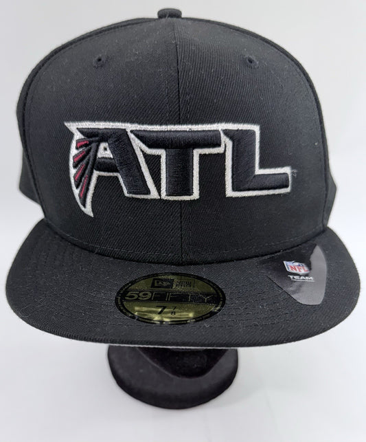 Men's Atlanta Falcons New Era 59Fifty 7 7/8 Black Fitted Hat - New