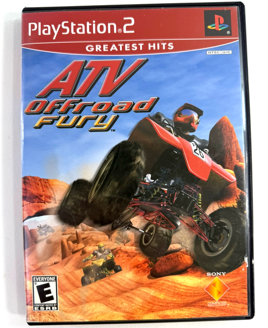 ATV Offroad Fury (Sony PlayStation 2, 2001) Game and Case - Tested and Working