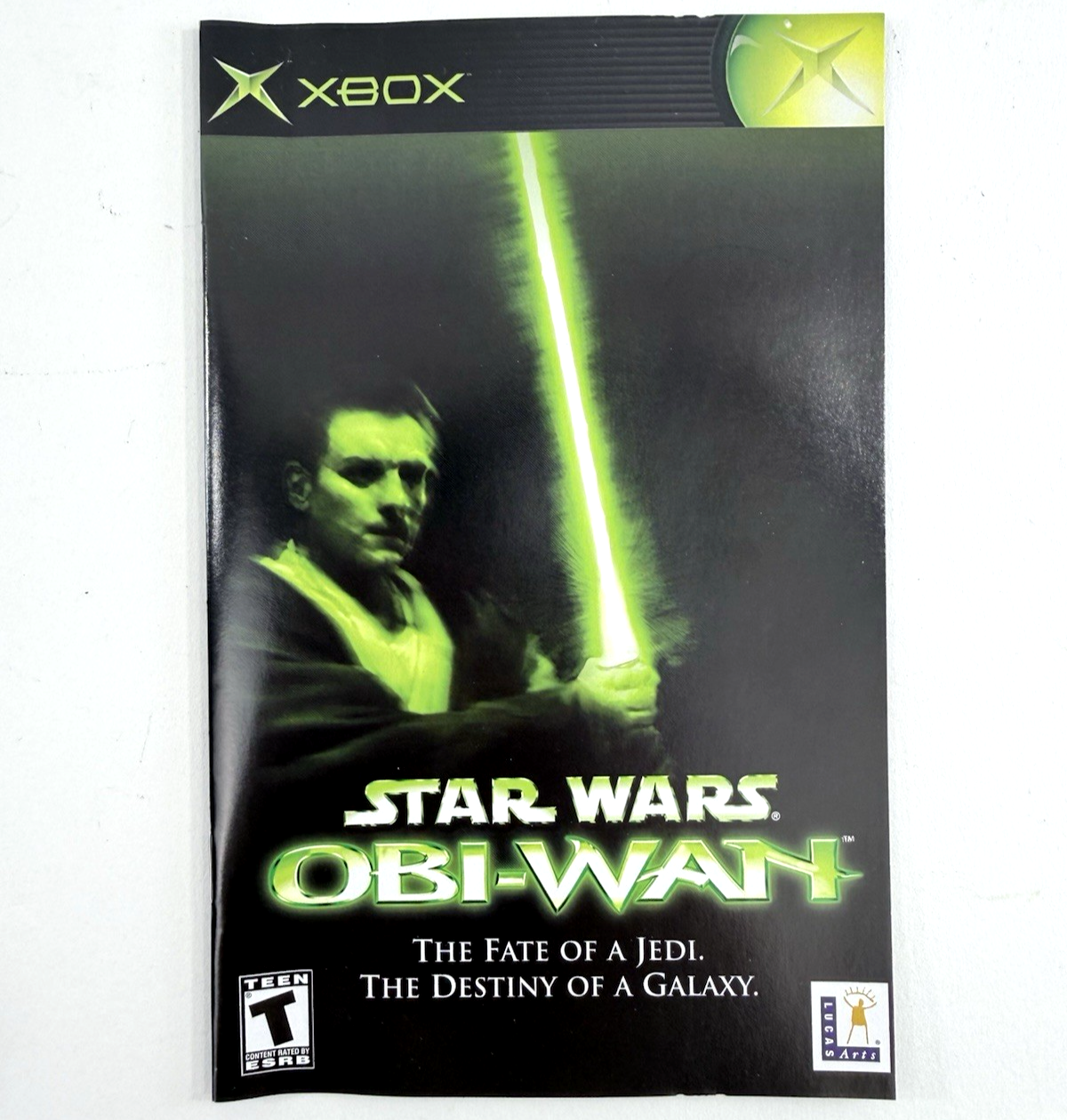 Star Wars: Obi-Wan (Microsoft Xbox, 2001) Game Case Manual Registration - Tested