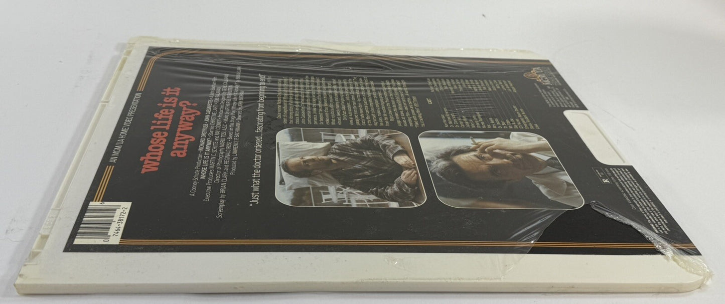 Whose Life Is It Anyway? (CED Videodisc, 1981) Factory Sealed