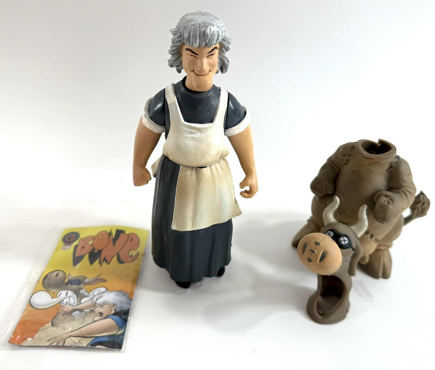 Bone 2000 Action Figure Series 2 Gran'ma Ben, Mystery Cow Suit and mini comic