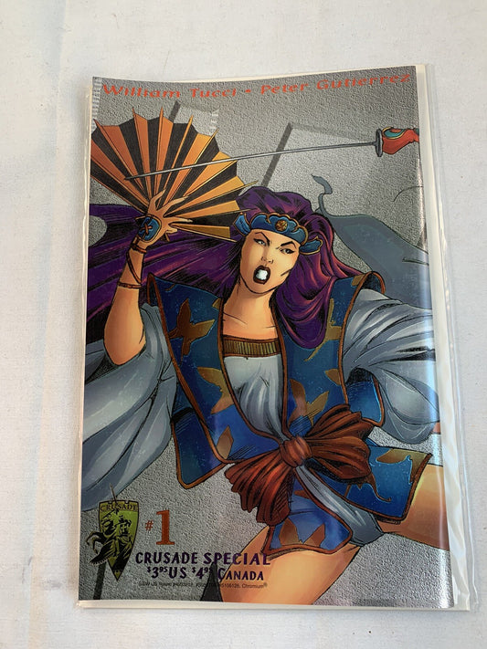 Shi Vs. Tomoe #1  Crusade Comics 1996 VF Chromium Cover