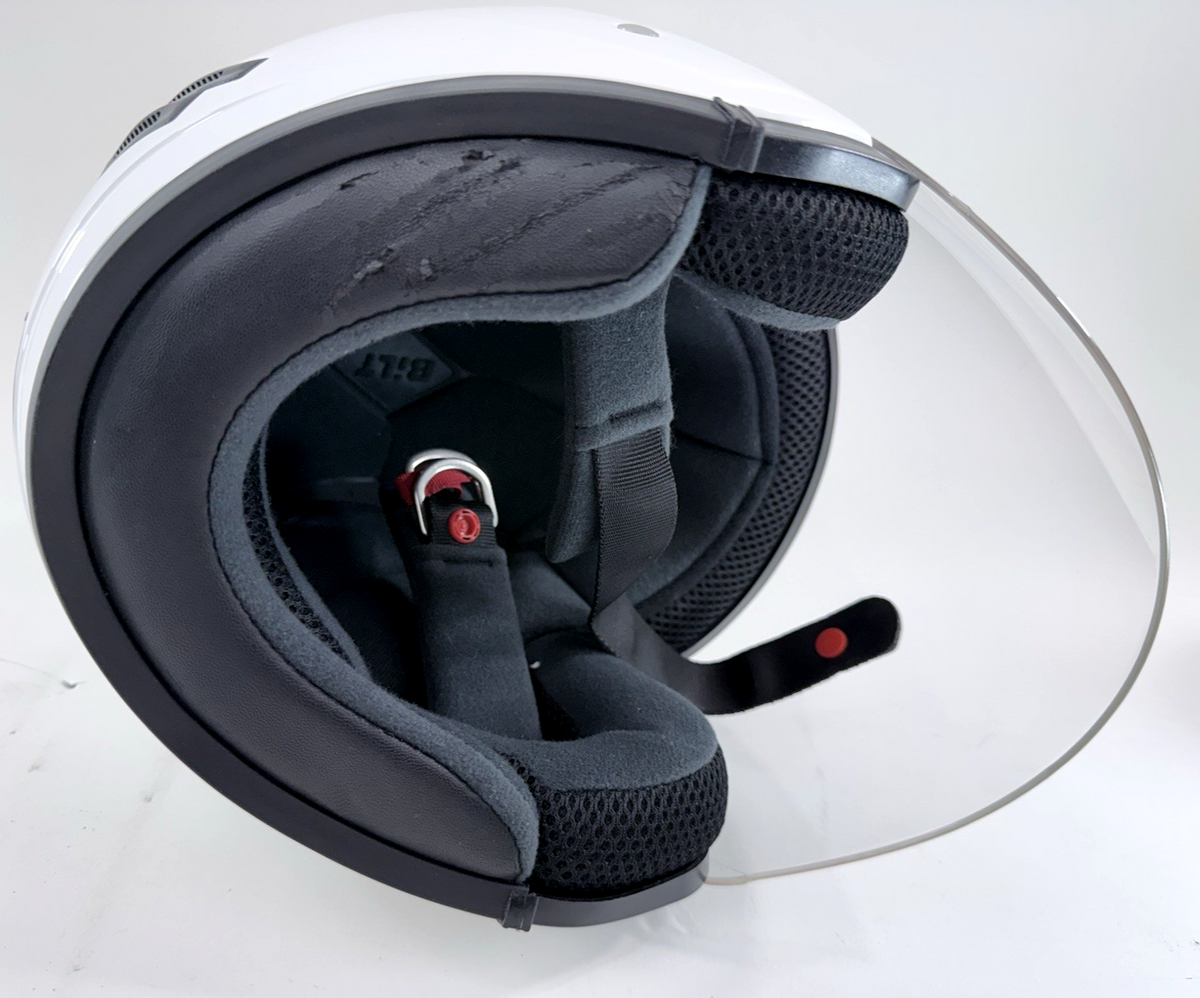 BiLT Women’s White Roadster Size M Open-Face Top Air Vent Motorcycle Helmet