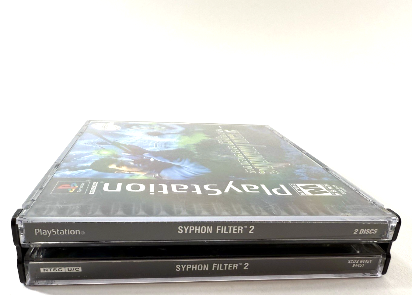 Syphon Filter 2 (Sony PlayStation 1, 2000) Game Discs, Case, Manual - Tested