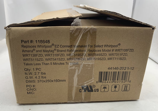 Replacement Ice Maker Kit Replaces Whirlpool EZ Connect Ice Maker Part#: 118648