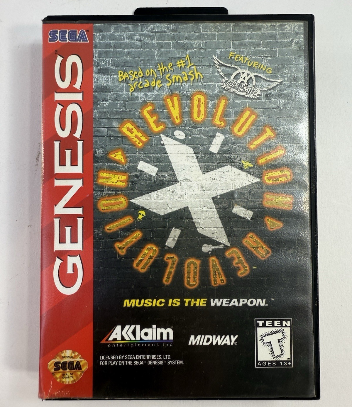 Revolution X f. Aerosmith (Genesis, 1995) Game Case Manual Poster Registration