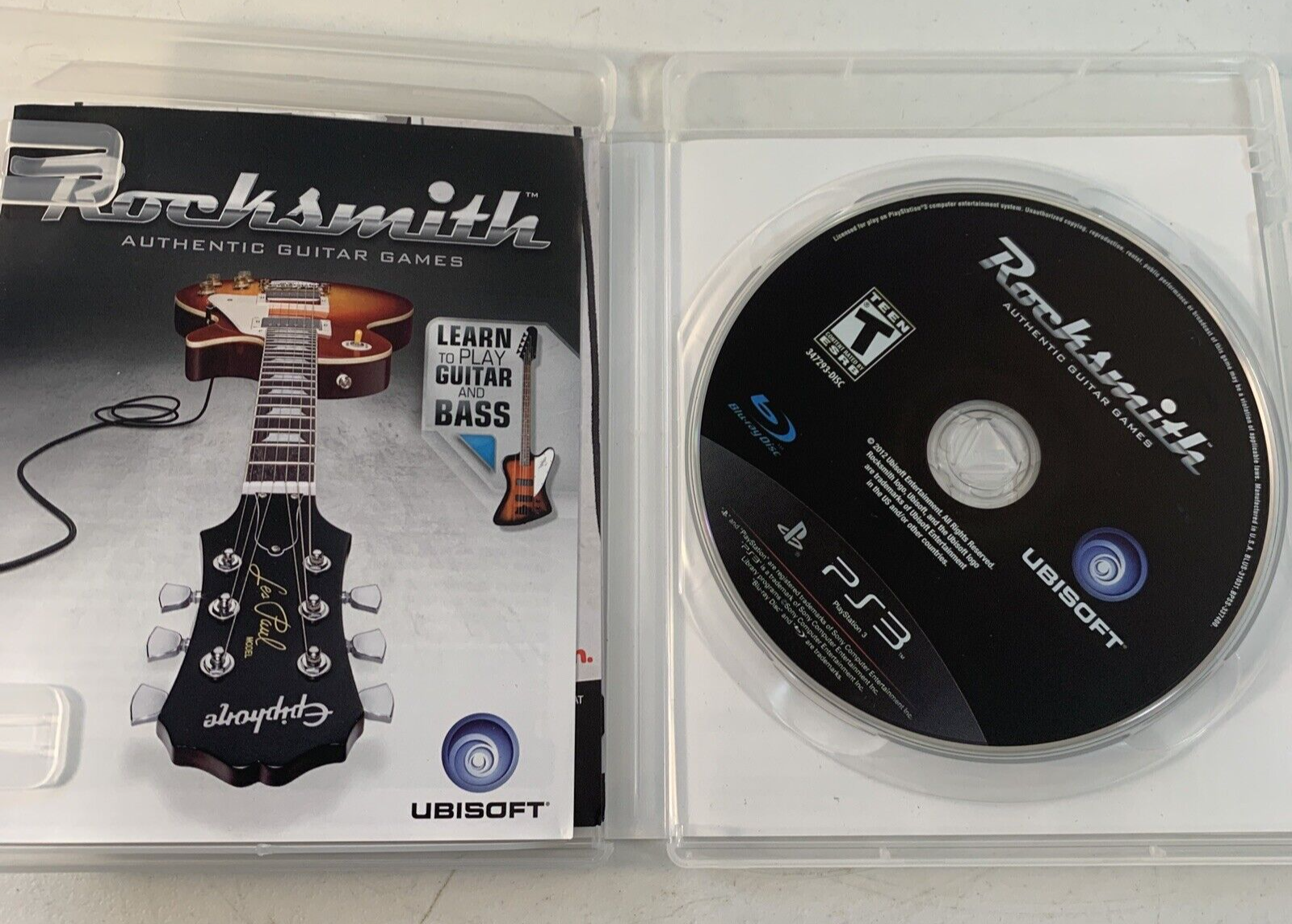 Rocksmith (PlayStation 3, 2012) Game Case Manual - Tested and Working