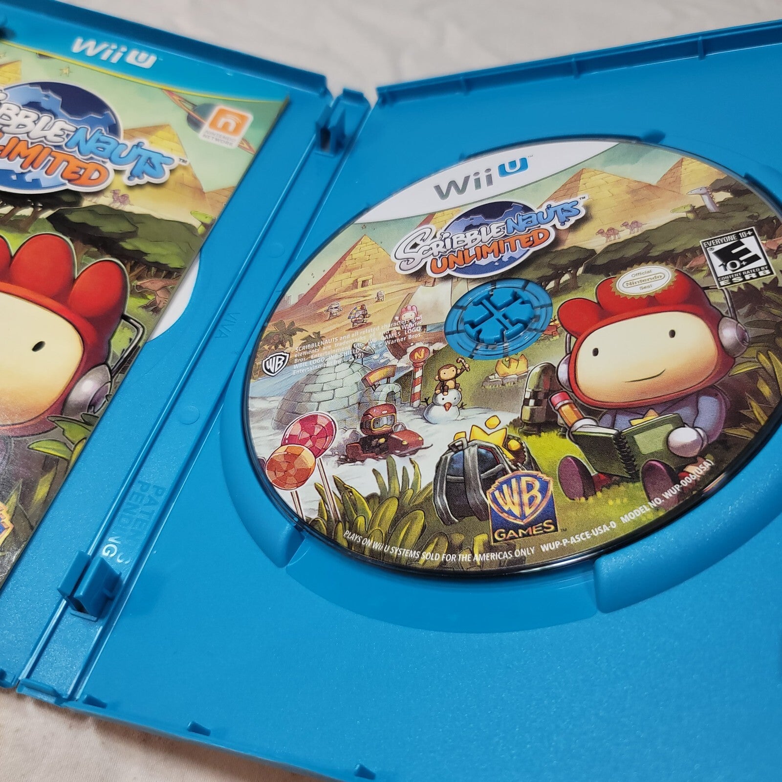 Scribblenauts Unlimited (Nintendo Wii U, 2012) Game Case Manual - Tested