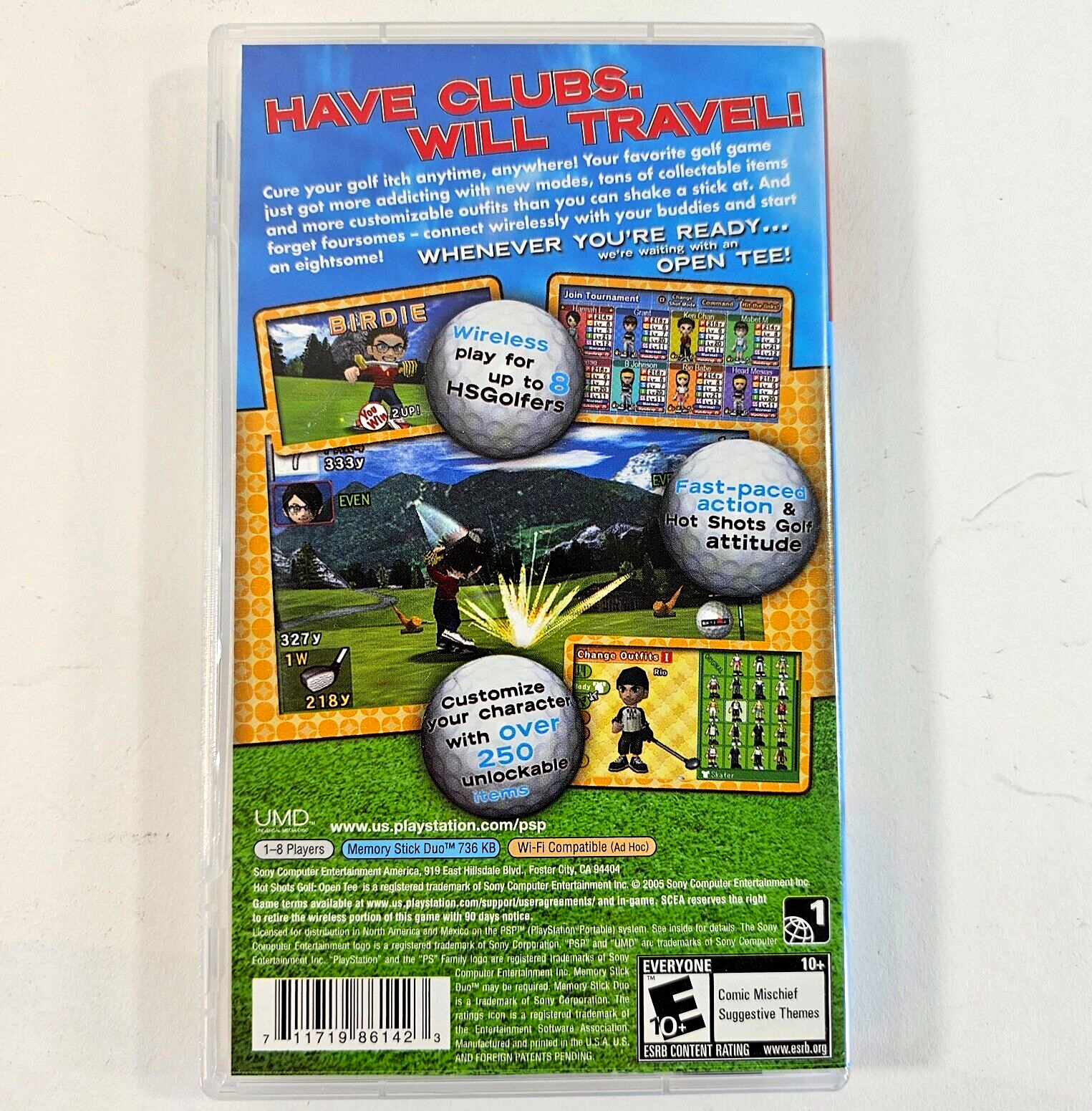 Hot Shots Golf: Open Tee Greatest Hits (Sony PSP, 2006) Game Case Manual Insert
