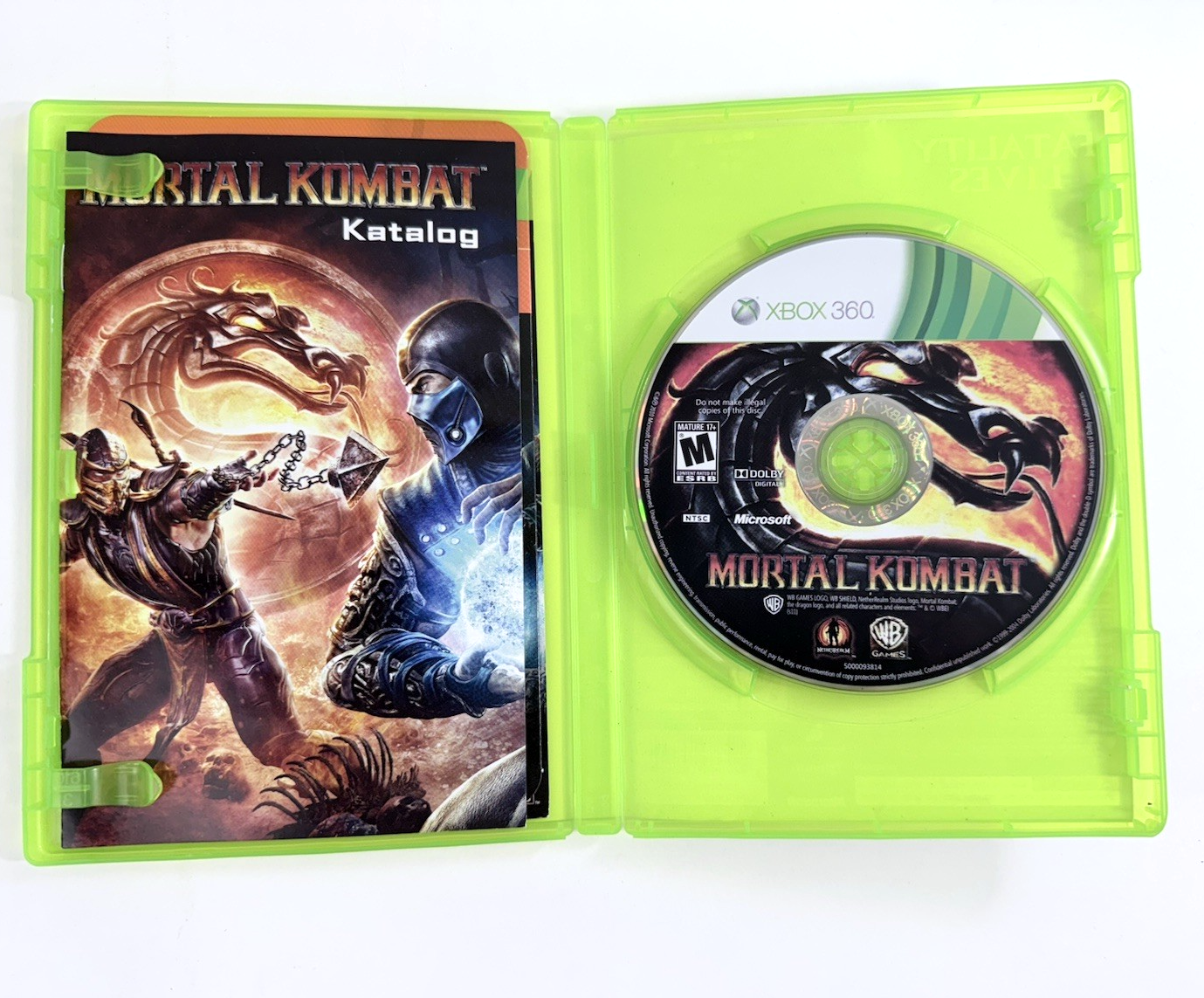 Mortal Kombat (Microsoft Xbox 360, 2010) Game Case Manual Inserts Code - Tested