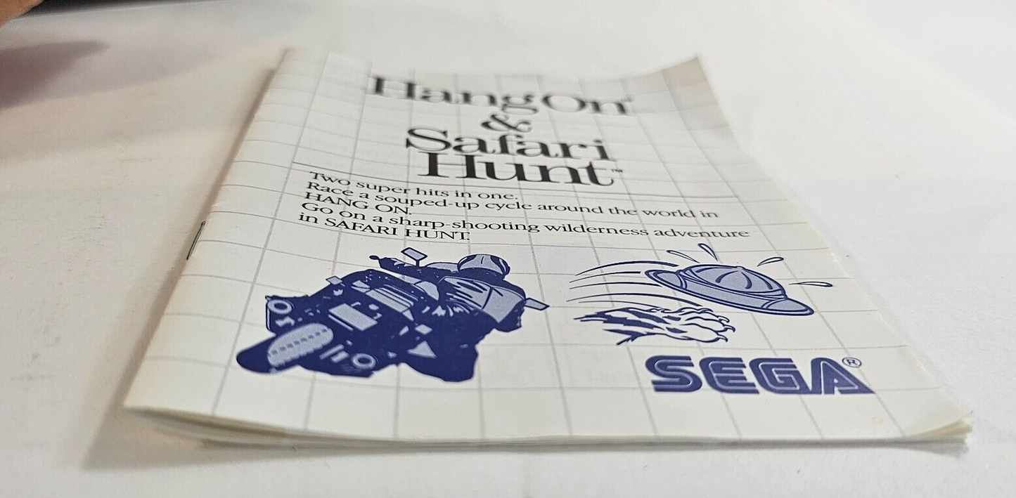 Hang On & Safari Hunt: The Combo Cartridge (Sega Master System, 1986) - Tested