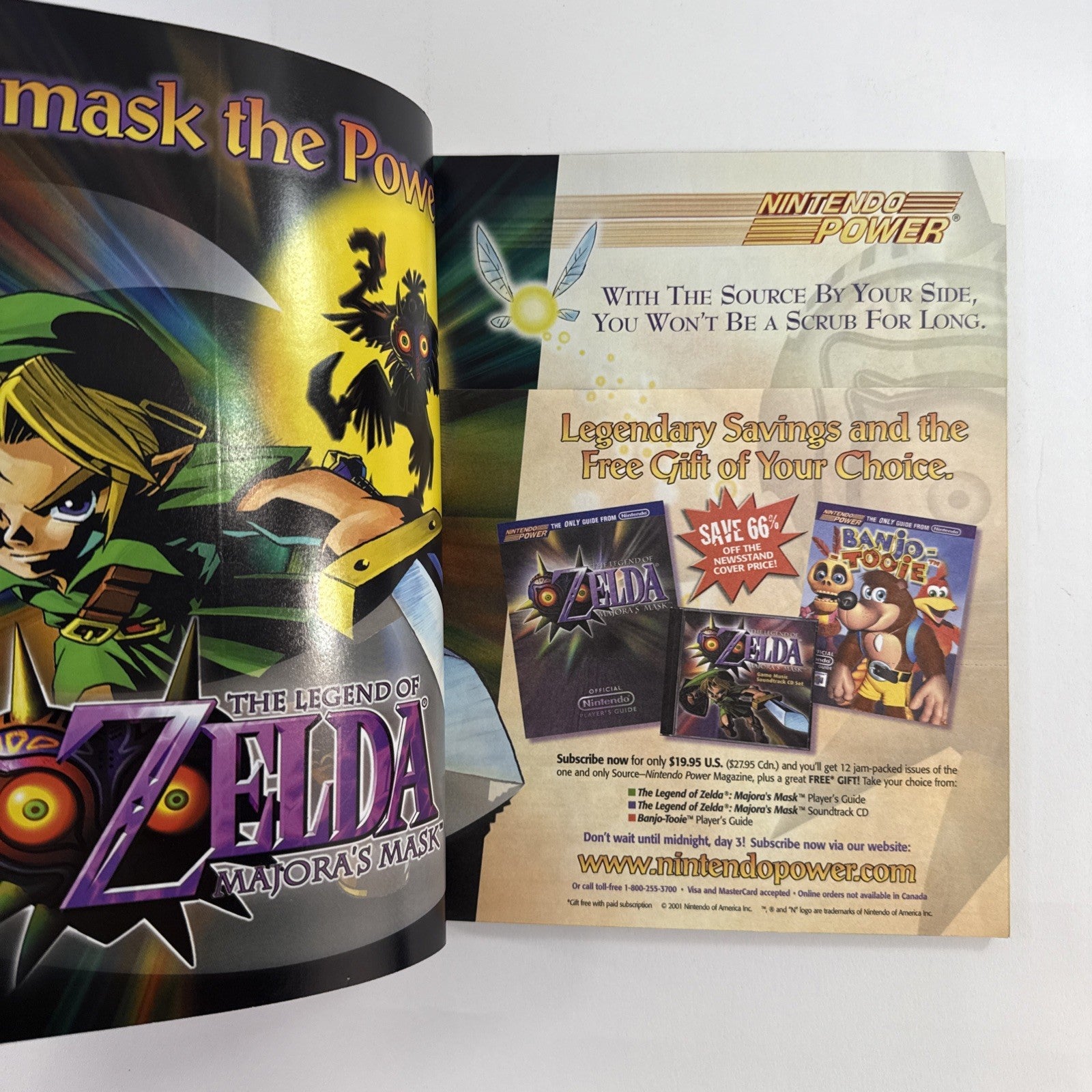 2001 Nintendo Power Vol. 140 Spider-Man Cover w/Poster, Pokémon Comic, Stickers