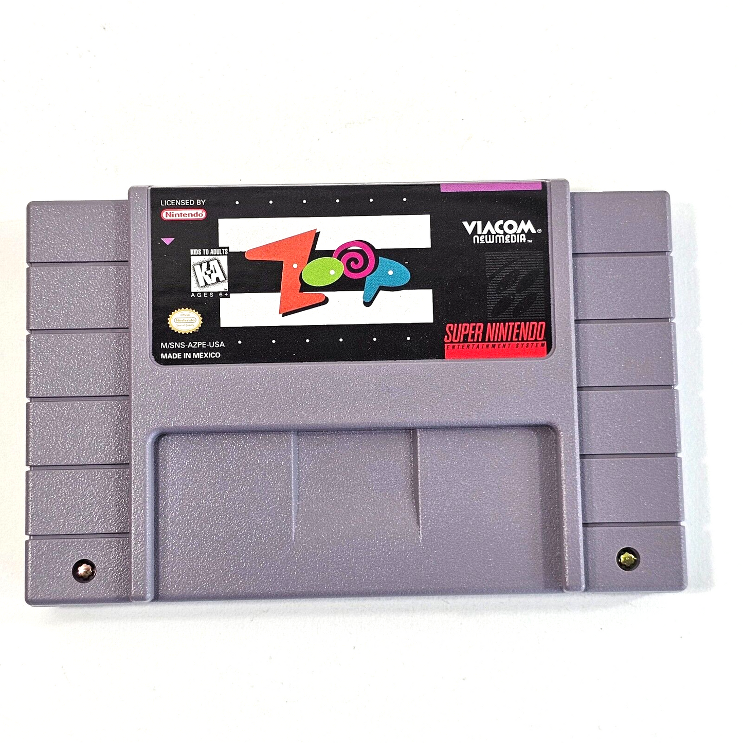 Zoop (Super Nintendo SNES, 1995) Game Box Manual Insert Registration - Tested