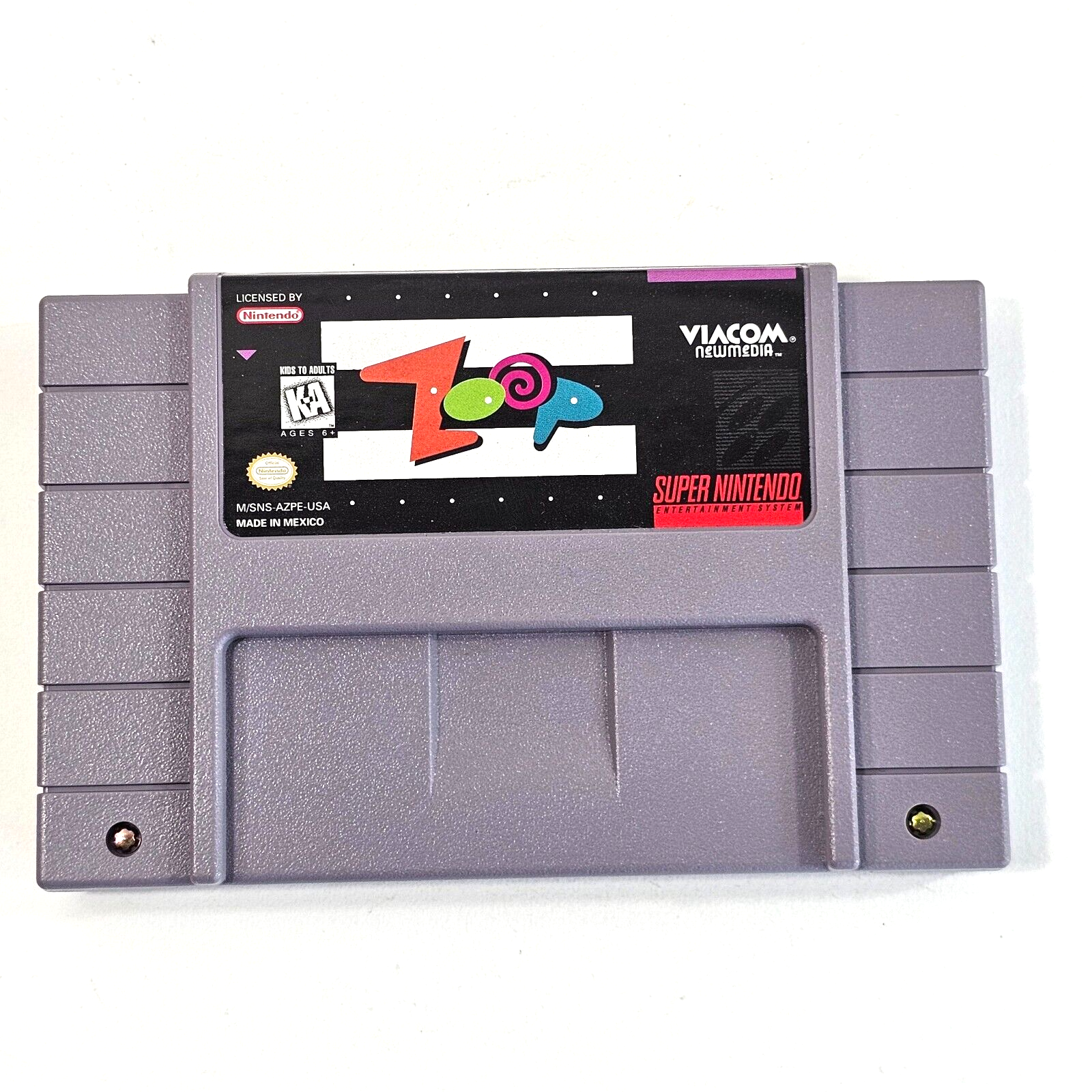 Zoop (Super Nintendo SNES, 1995) Game Box Manual Insert Registration - Tested