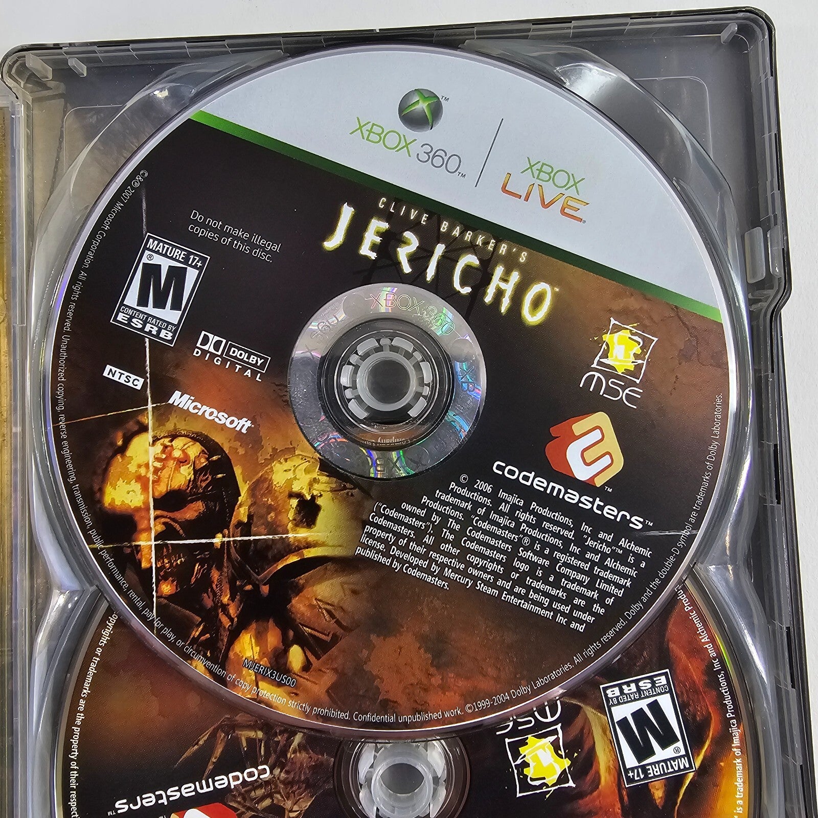 Clive Barker's Jericho: Special Edition (Xbox 360, 2007) Tested and Working