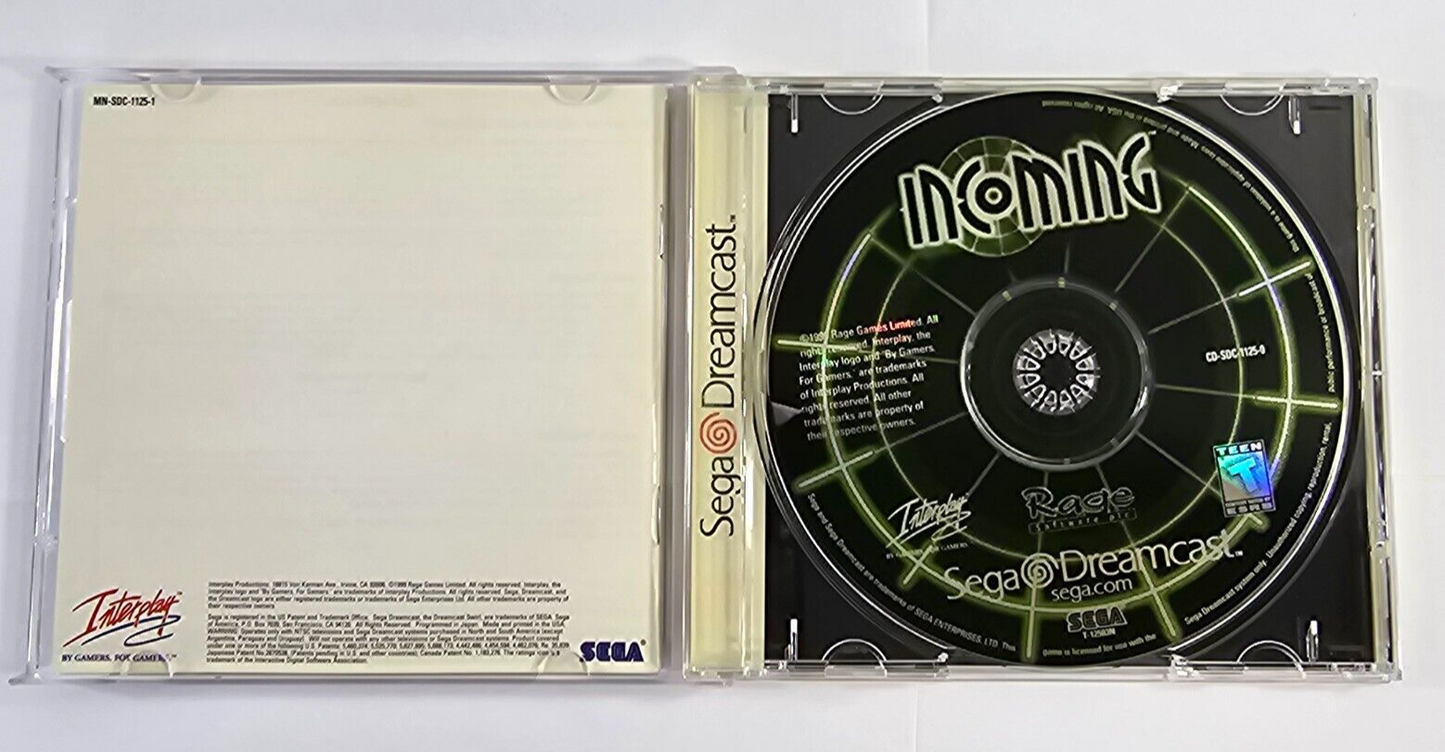 Incoming (Sega Dreamcast, 1999) Game Case Manual - Tested and Working