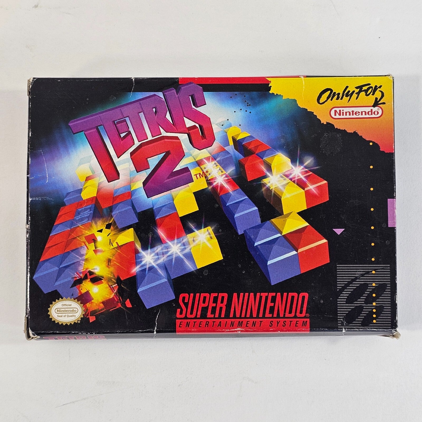 Tetris 2 (Super Nintendo, 1994) Game Box Manual Inserts Poster - Tested