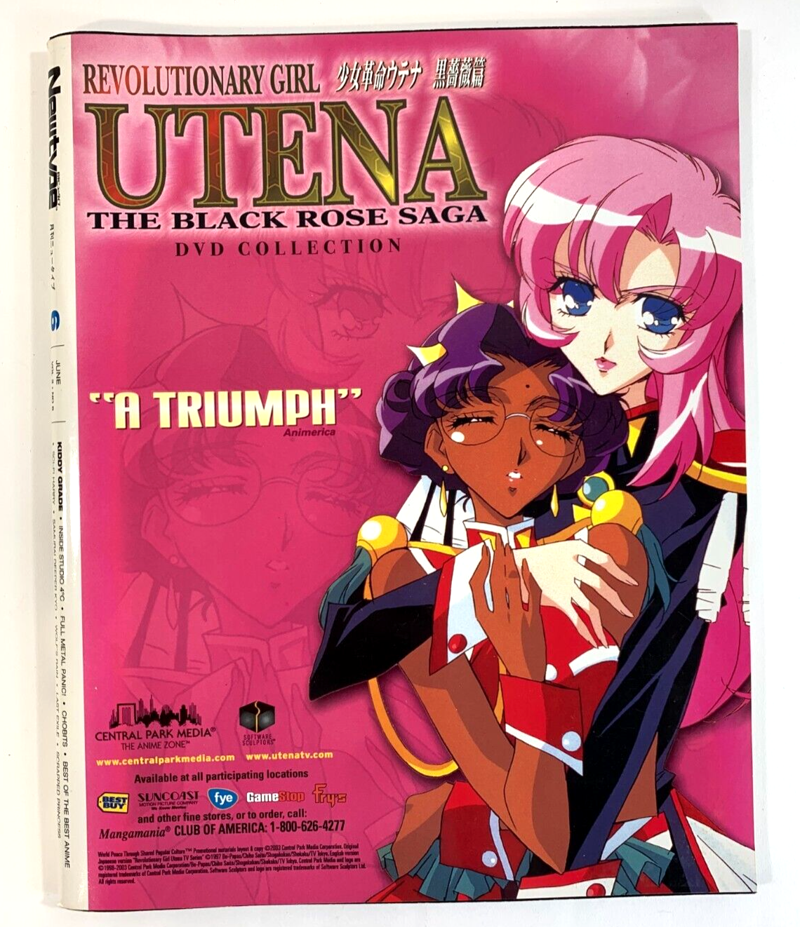 Newtype Anime Magazine June 2003 Vol. 2 #6  with Collector Cards - No DVD